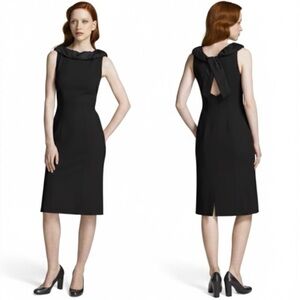 DIANE VON FURSTENBERG Wool Blend Black Dress Sz 2